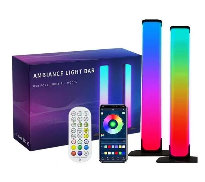مصباح طاولة ذكي Led المحيط ، كمبيوتر ألعاب . Ambient Led Smart Table Lamp, Cyberpunk Gaming