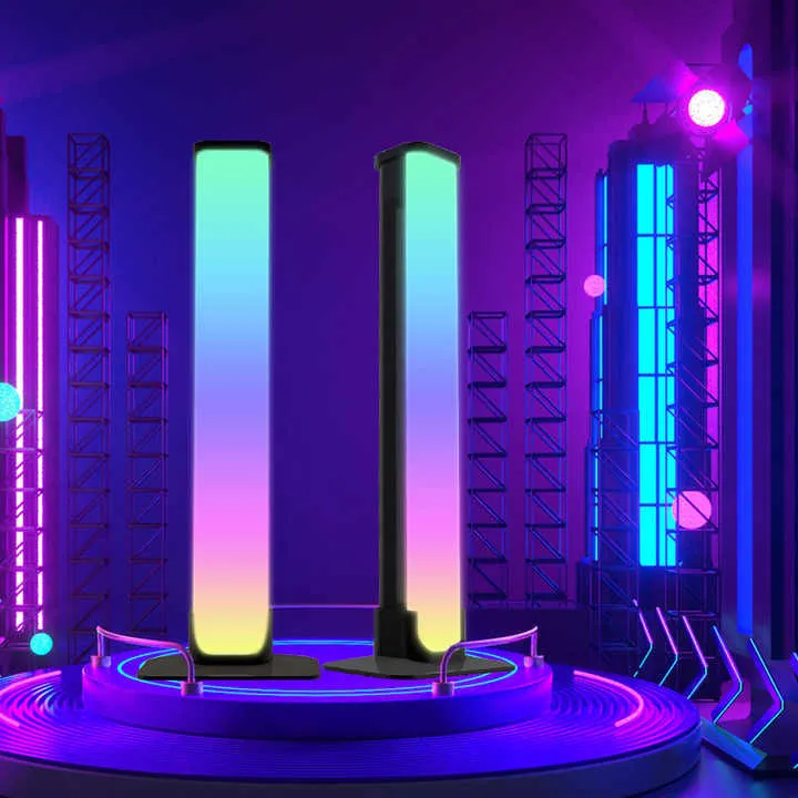مصباح طاولة ذكي Led المحيط ، كمبيوتر ألعاب . Ambient Led Smart Table Lamp, Cyberpunk Gaming