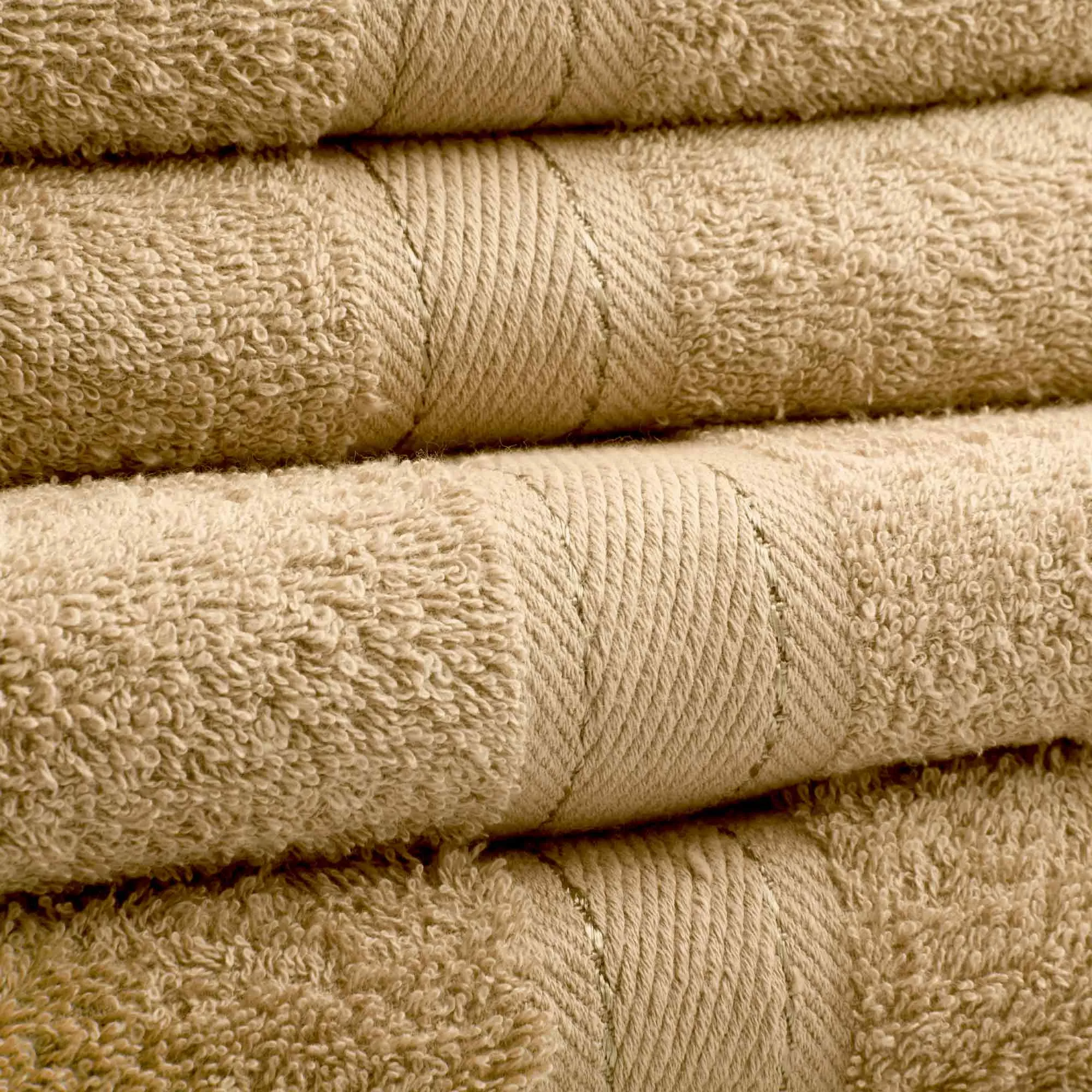 100% Cotton 400GSM Plain Dyed Bathroom Towel Bales | Pack Of 6 Absorbent Face Cloths, Hand Towels, Bath Towels (Pebble)
