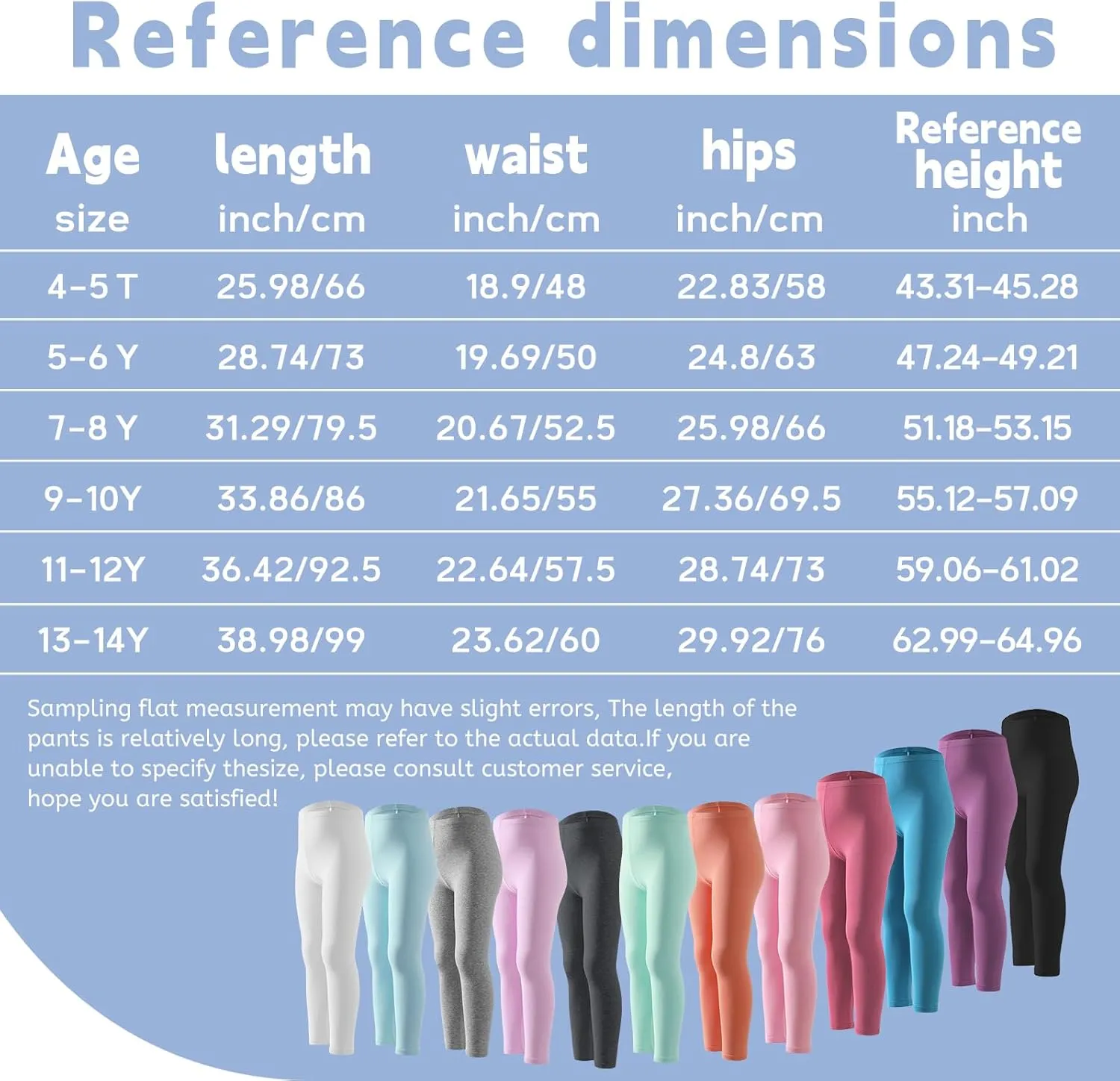 12 Pack Girls Cotton Pants - Toddler Stretch High Waisted Leggings - Soft and Breathable