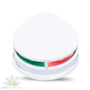 12v White Horizontal Mount Bi-Color LED Port & Starboard Navigation Light