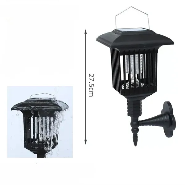 2-in-1 Solar LED Garden Light & Mosquito Zapper  UV Insect Killer for Outdoor Use