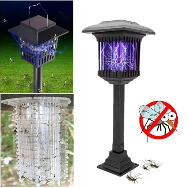 2-in-1 Solar LED Garden Light & Mosquito Zapper  UV Insect Killer for Outdoor Use