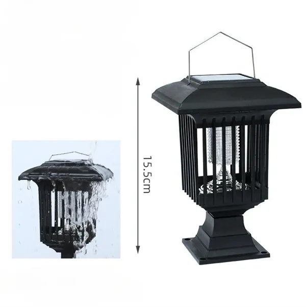 2-in-1 Solar LED Garden Light & Mosquito Zapper  UV Insect Killer for Outdoor Use