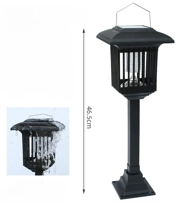 2-in-1 Solar LED Garden Light & Mosquito Zapper  UV Insect Killer for Outdoor Use