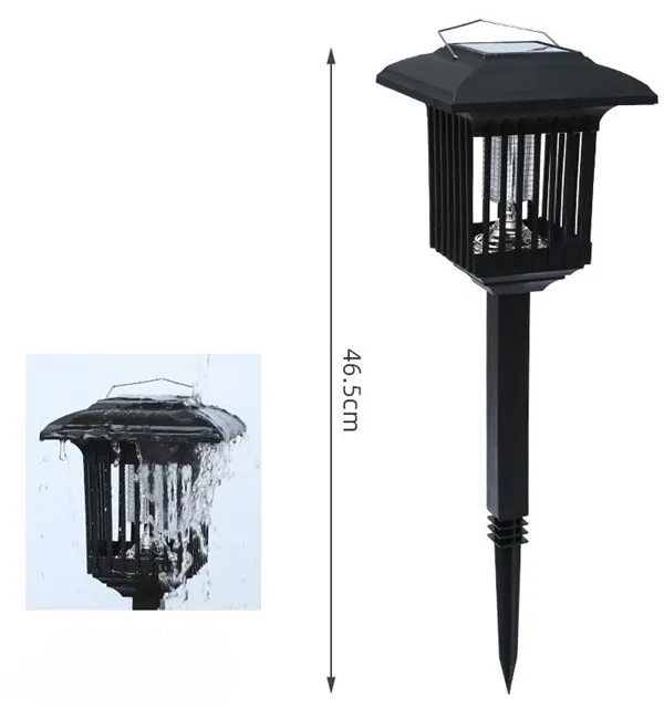 2-in-1 Solar LED Garden Light & Mosquito Zapper  UV Insect Killer for Outdoor Use