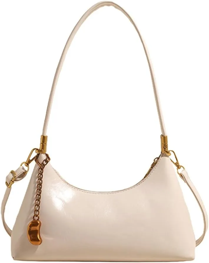 2025 Spring Women's Elegant Underarm Bag  Minimalist Solid Color Shoulder Crossbody Purse, Chic Handbag