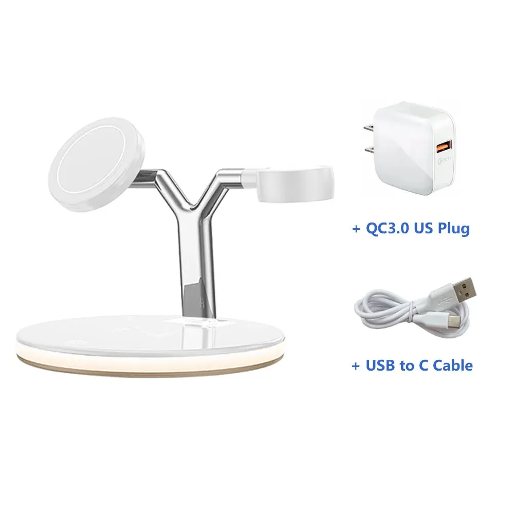 3 in 1 Fast Magnetic Wireless Chargers Station for iPhone 13 12Pro 15W Charging Stand for Apple Watch 7/6/5 for Airpods Pro/3/2
