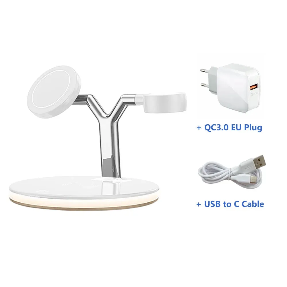 3 in 1 Fast Magnetic Wireless Chargers Station for iPhone 13 12Pro 15W Charging Stand for Apple Watch 7/6/5 for Airpods Pro/3/2
