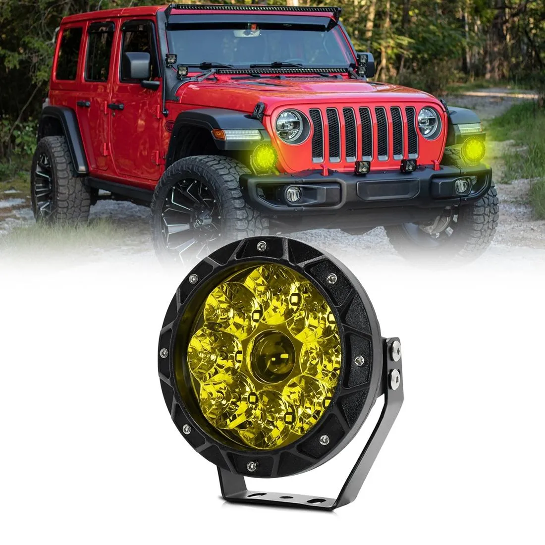 38W 4000Lm / 6000K Off - Road Vehicle Round Work Light