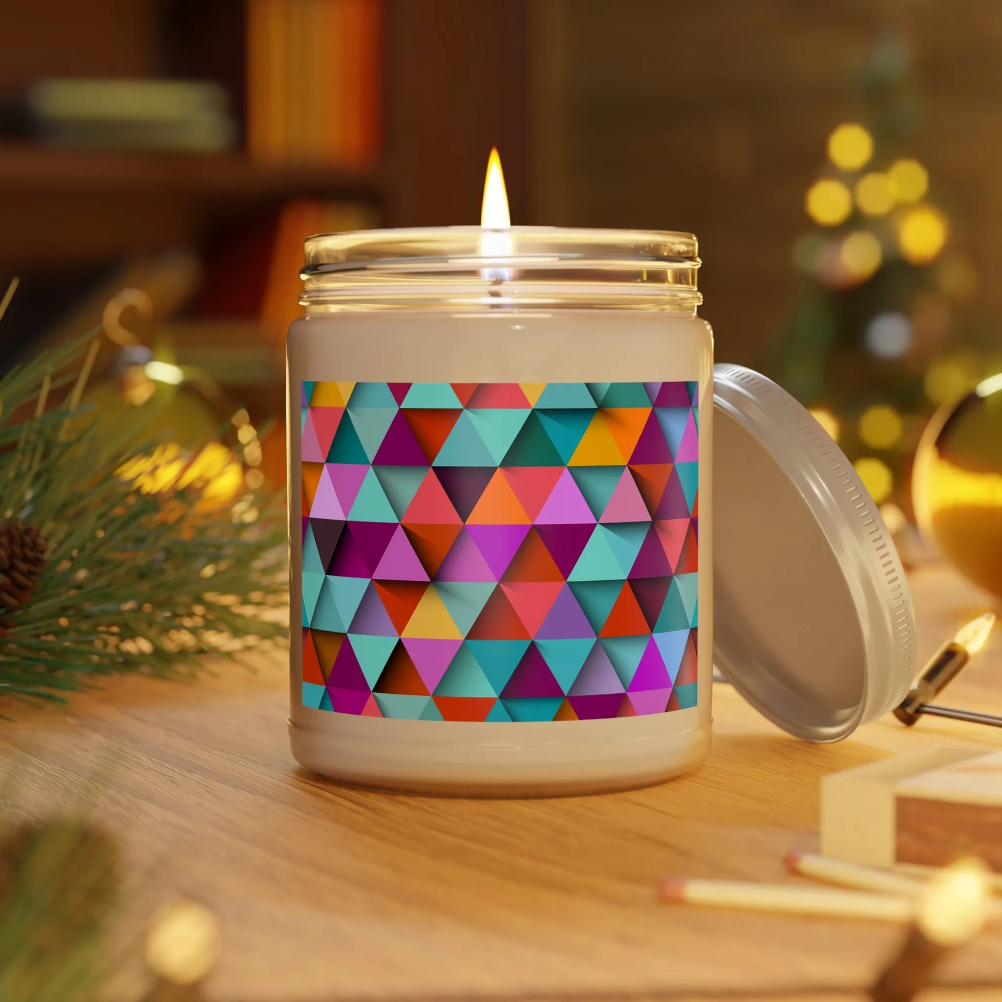 3D Triangle Label ScentedCandles, 9oz