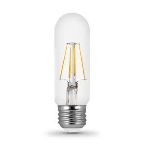 4.5W (40W Replacement) Daylight (5000K) E26 Base (T10 Replacement) Dimmable Enhance Glass Filament LED Replacement Light Bulb