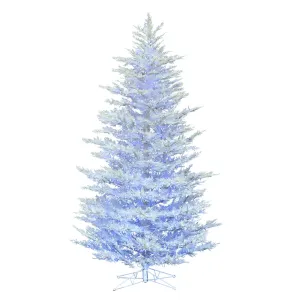 4.5'x43" Artificial Xmas Tree Low Voltage LED Pure White and Blue Light