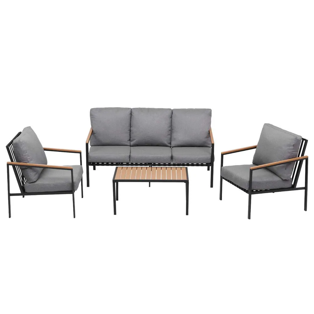 5 Seater Outdoor Sofa Set | 4PCS | Table & Bench | Patio Furniture