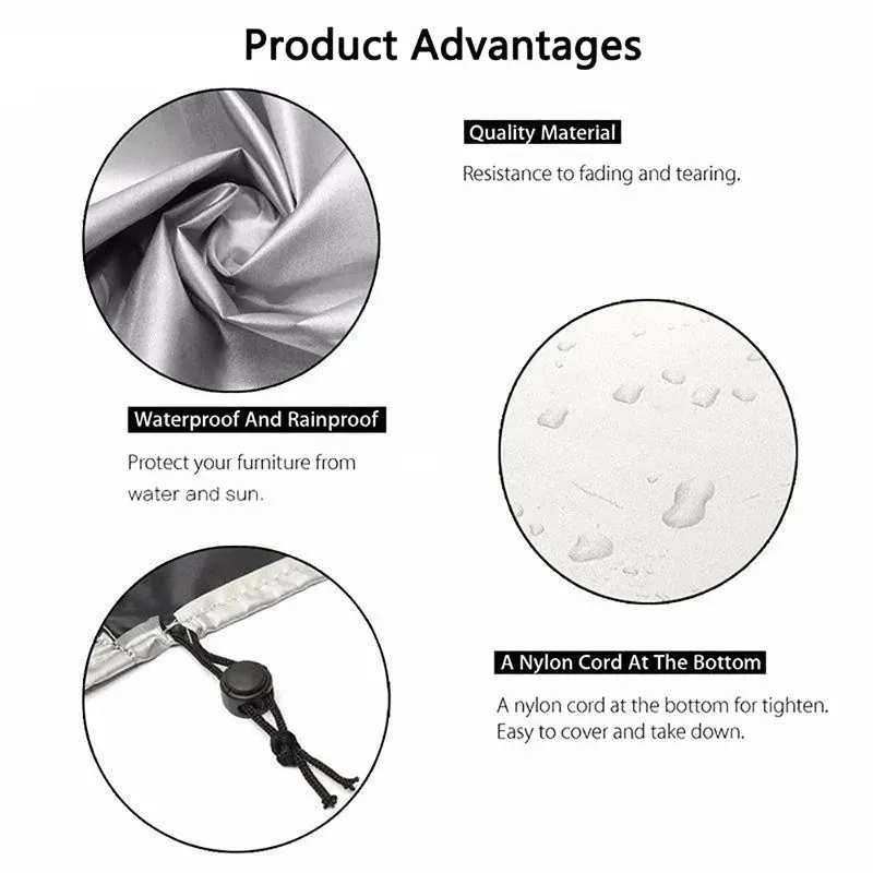 55 Sizes Patio Waterproof Cover Outdoor Garden Furniture Covers Rain Snow Chair Covers for Sofa Table Chair Dust Proof Cover