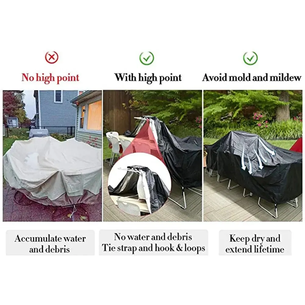 55 Sizes Patio Waterproof Cover Outdoor Garden Furniture Covers Rain Snow Chair Covers for Sofa Table Chair Dust Proof Cover