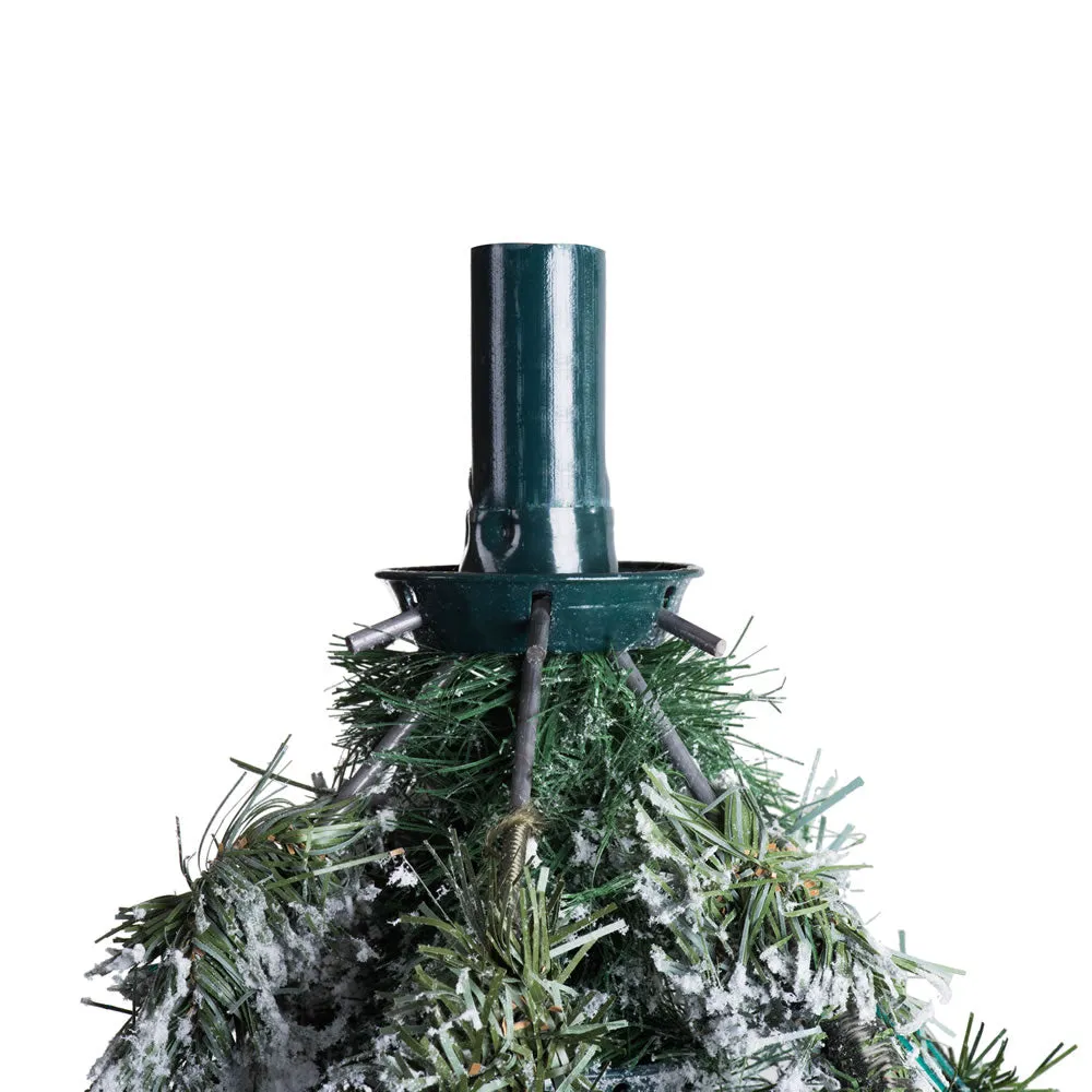 6.5' Flocked Alaskan Pine Artificial Christmas Tree Colored LED Dura-Lit lights