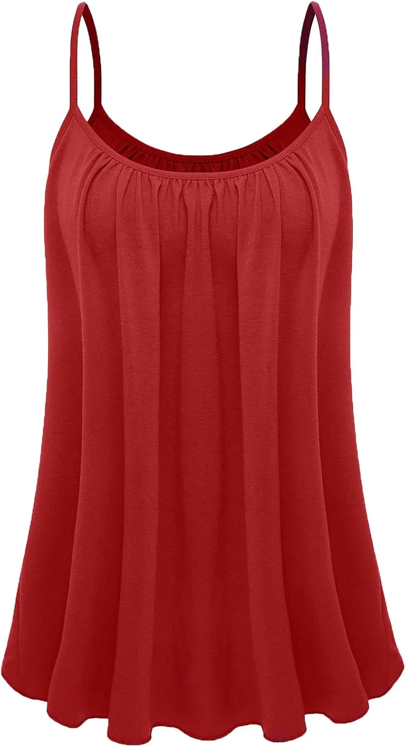 7th Element Plus Size Tank Tops for Women Camisoles Cami Dress Loose Fit Sleeveless Flowy Spaghetti Strap Summer