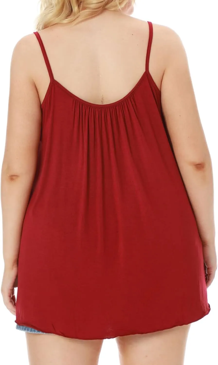 7th Element Plus Size Tank Tops for Women Camisoles Cami Dress Loose Fit Sleeveless Flowy Spaghetti Strap Summer