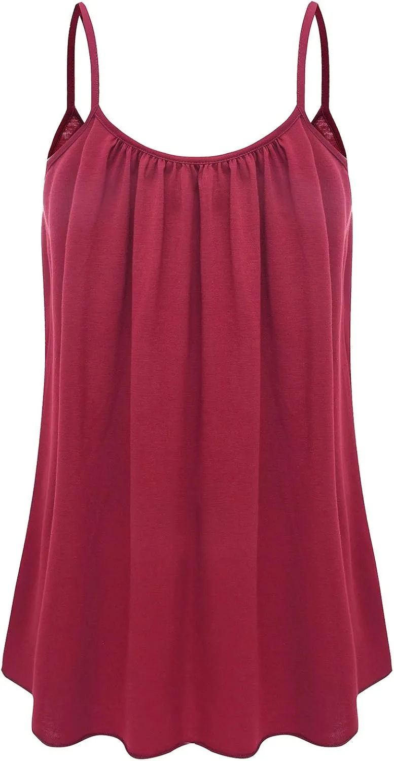 7th Element Plus Size Tank Tops for Women Camisoles Cami Dress Loose Fit Sleeveless Flowy Spaghetti Strap Summer