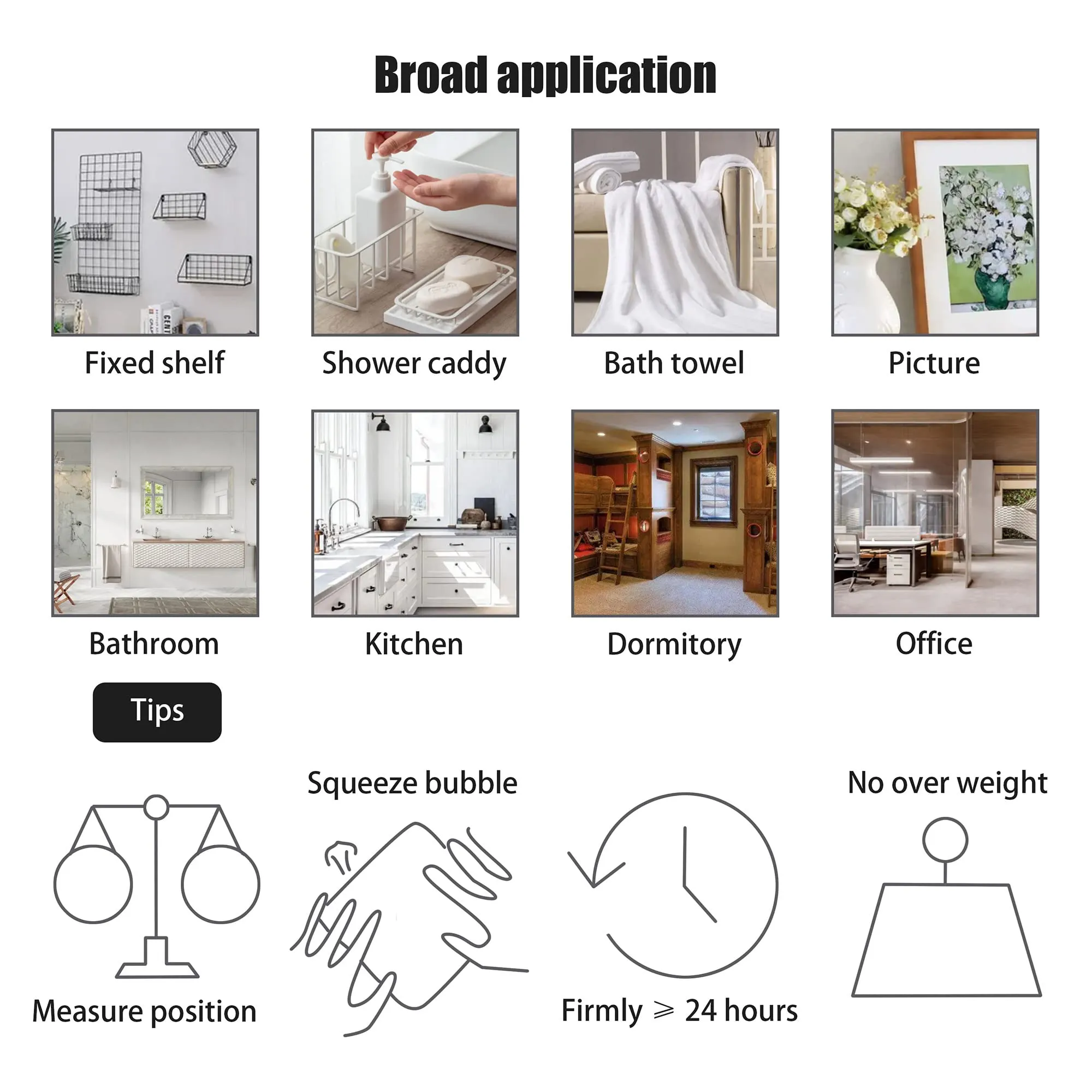 Adhesive Corner Shower Caddy Hook,Multipurpose Iron Shelf Holder;Bathroom Basket Support;Wall Sticker,Kitchen Storage Rack Hanger,No Drilling/Strong Bearing Capacity/Transparent(8pcs 4pcs)