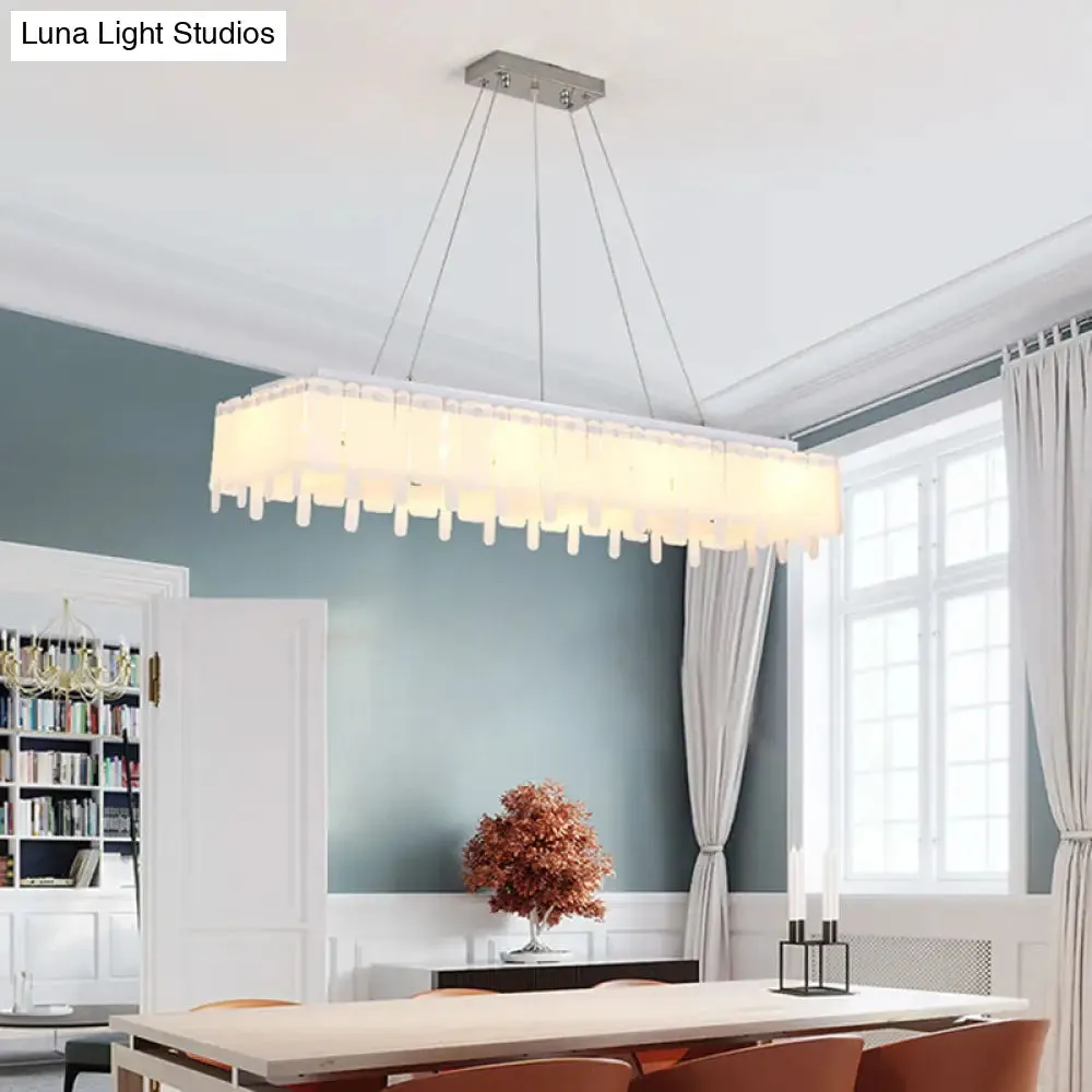 Adjustable Acrylic LED Island Pendant Light with Hanging Cord