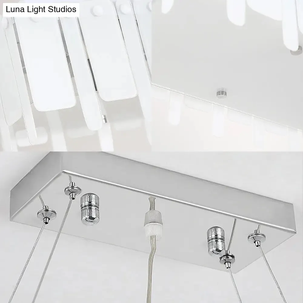 Adjustable Acrylic LED Island Pendant Light with Hanging Cord