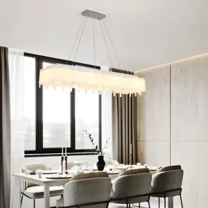 Adjustable Acrylic LED Island Pendant Light with Hanging Cord