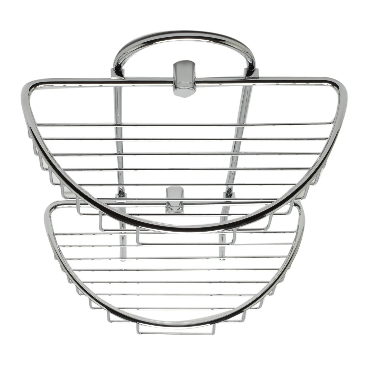 ALFI AB9534 Polished Chrome Wall Mounted Double Basket Shower Shelf Accessory