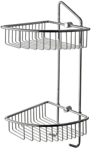 Alfi brand Corner Shower Shelf, Polished Chrome