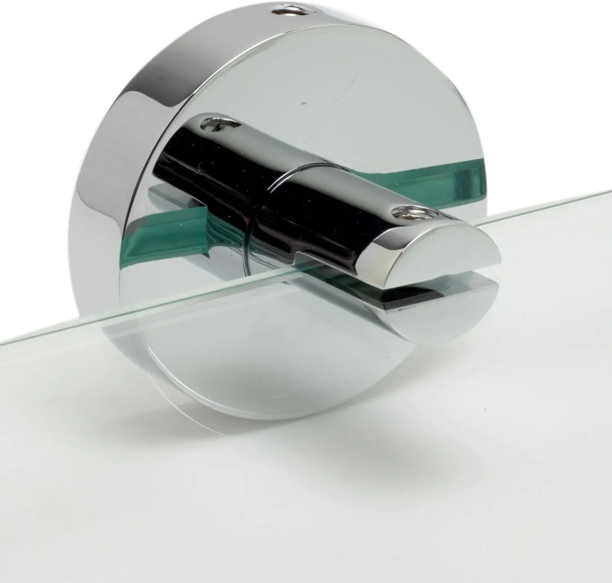 Alfi brand Glass Corner Shower Shelf - Polished Chrome