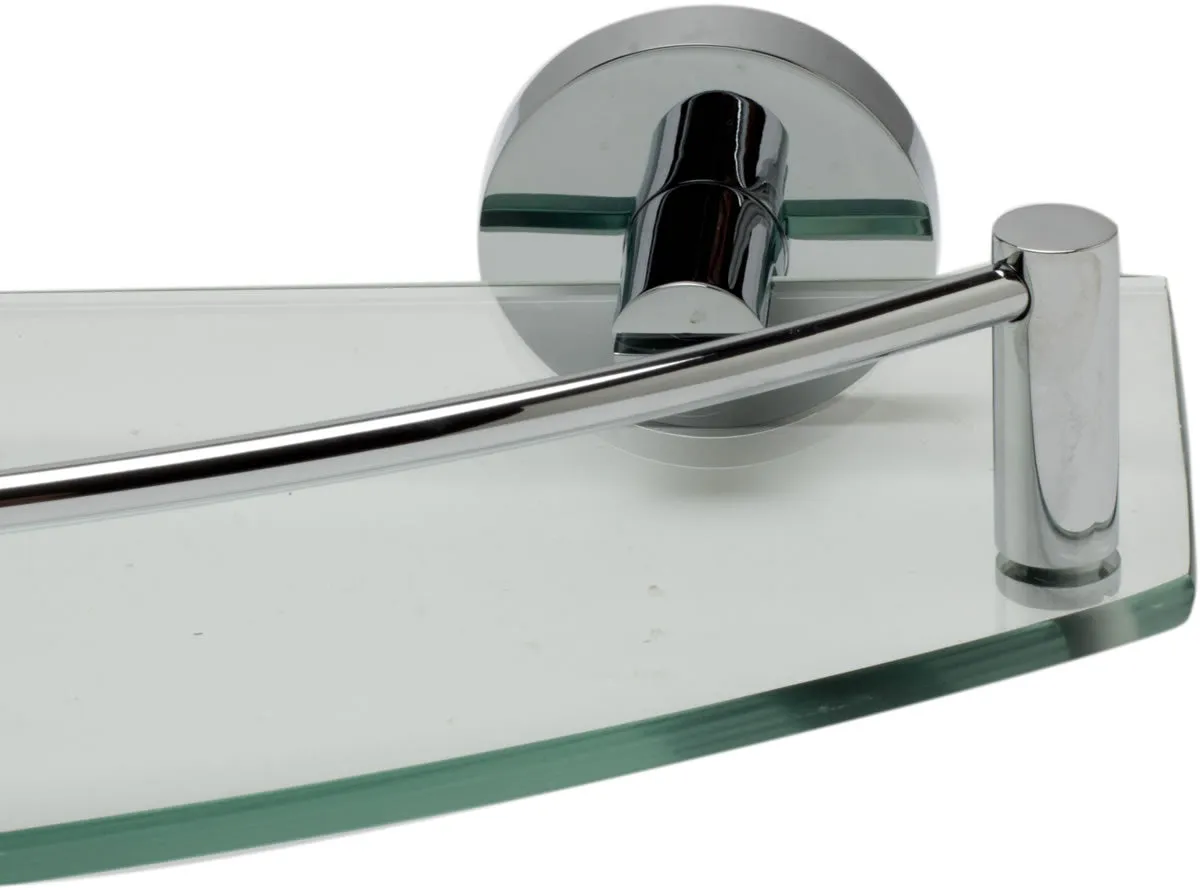 Alfi brand Glass Shower Shelf - Polished Chrome