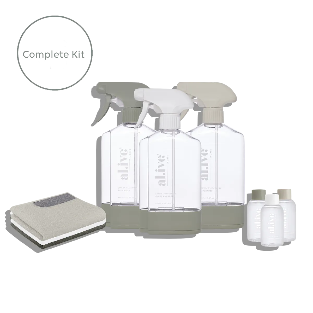 Al.ive Body Complete Starter Kit 3 x Forever Bottle, Stations, Concentrates & Cloths
