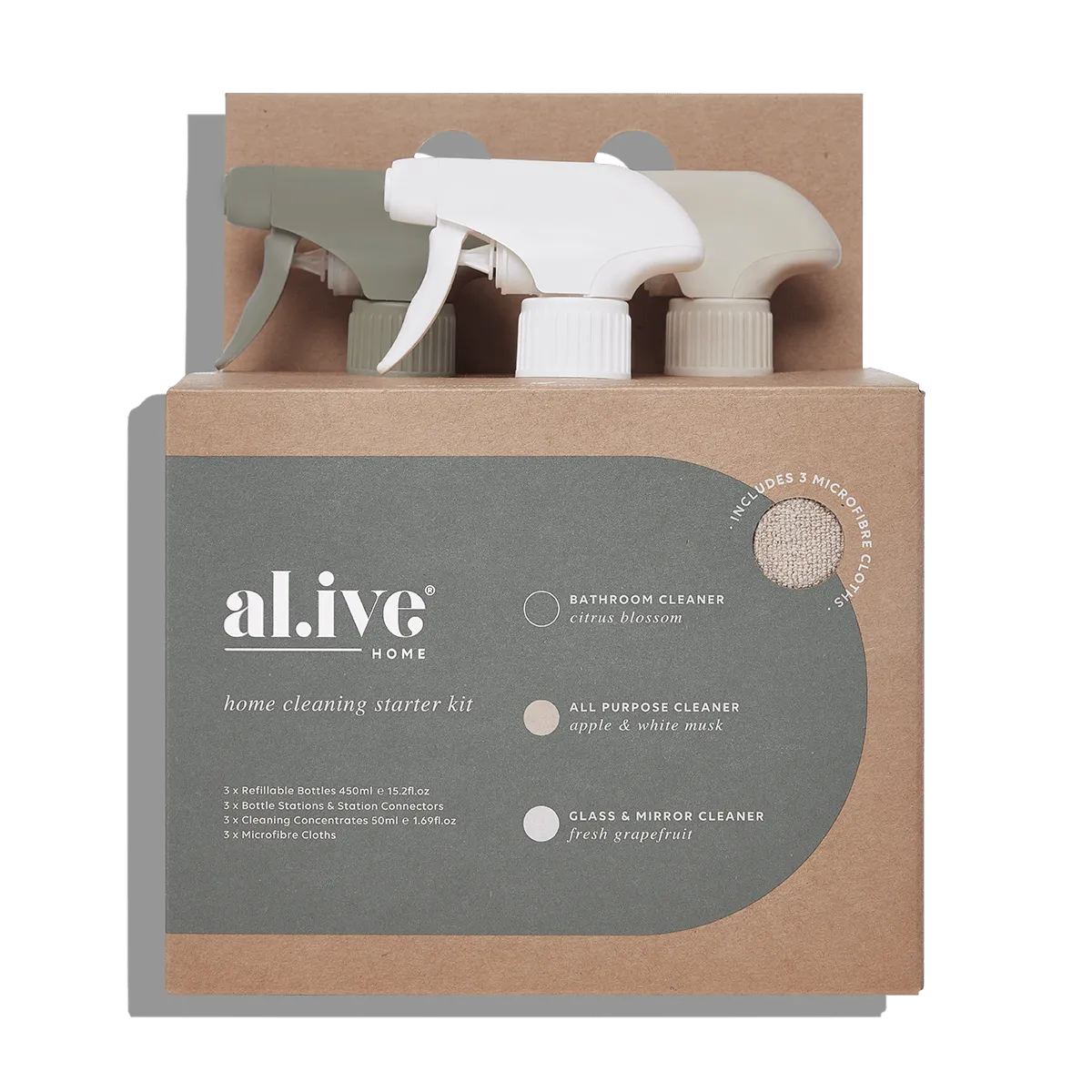 Al.ive Body Complete Starter Kit 3 x Forever Bottle, Stations, Concentrates & Cloths