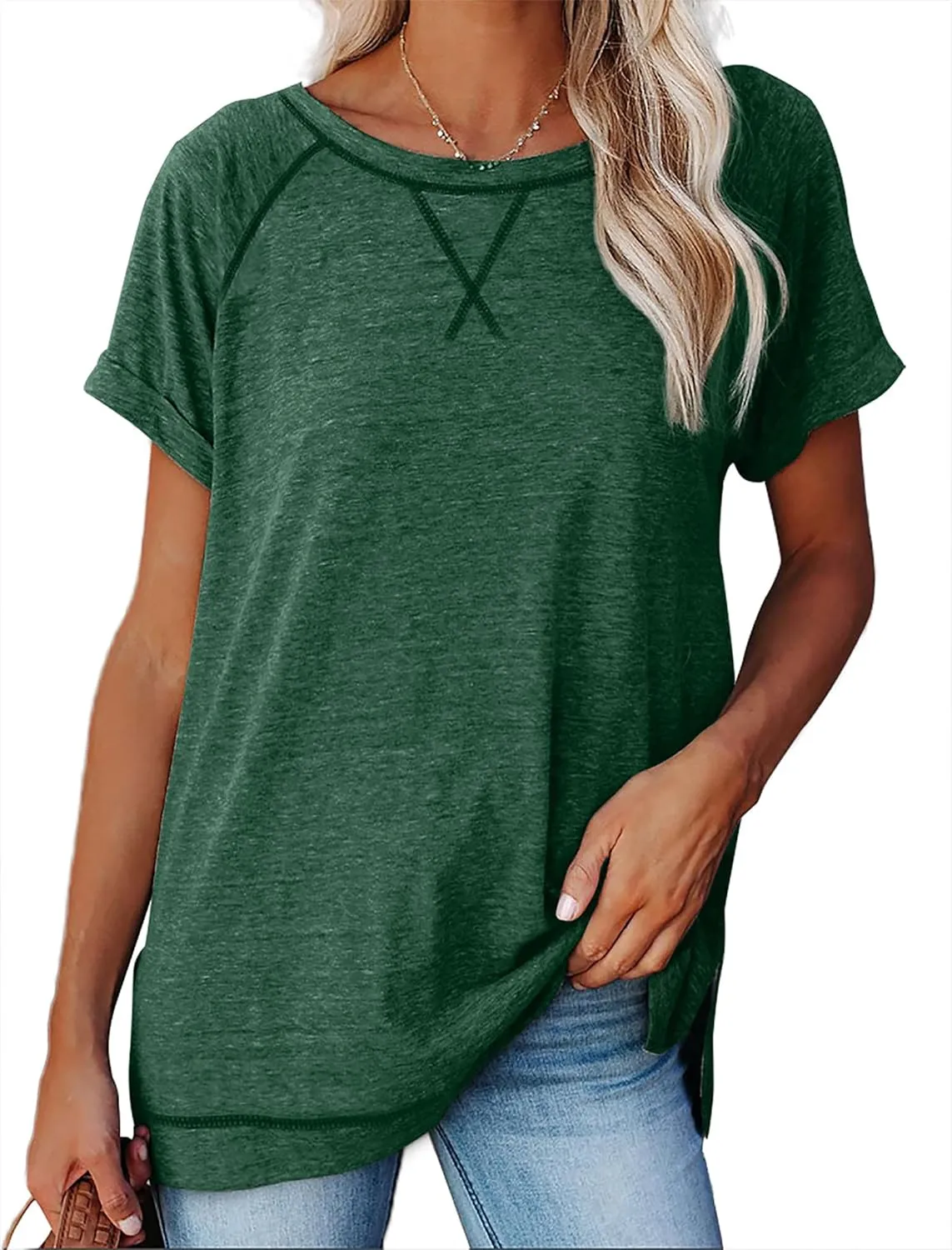 Aokosor Summer Tops for Women Casual 2025 Loose Fitting Outfits Workout