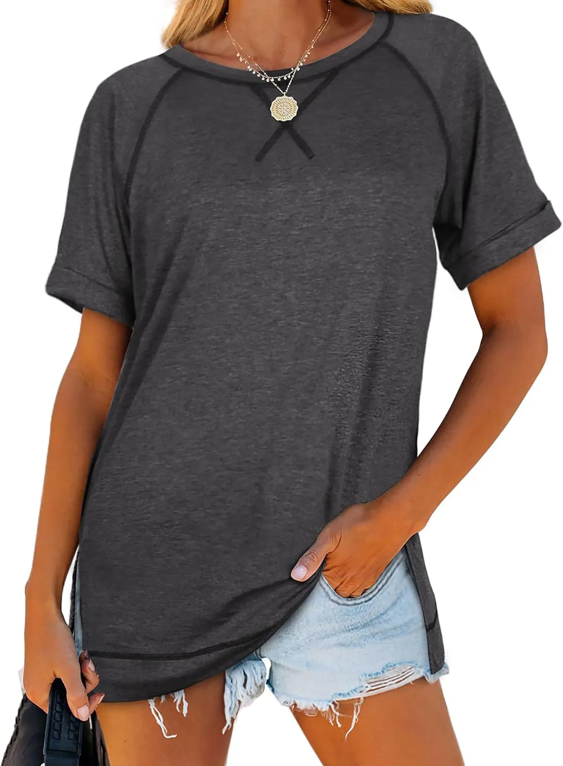 Aokosor Summer Tops for Women Casual 2025 Loose Fitting Outfits Workout