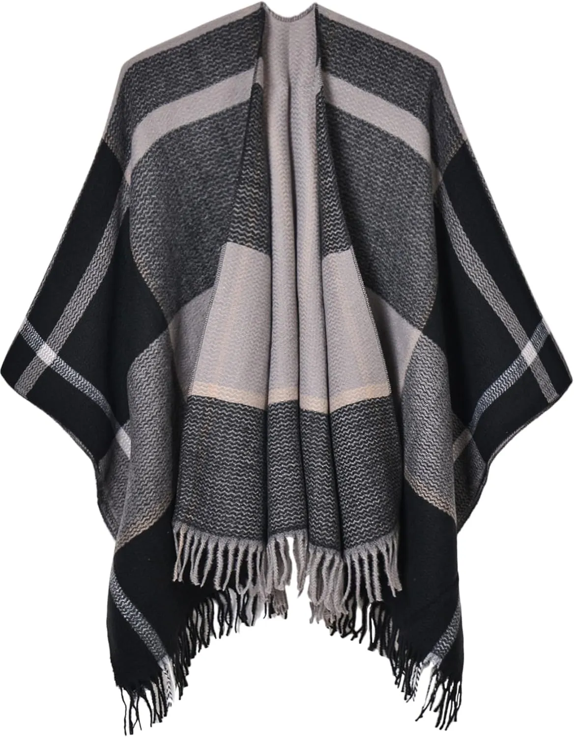 AONTUS Shawls Wraps Poncho Cardigan Cape Knitted Cover Ups Vintage Scarfs Sweater for Womens