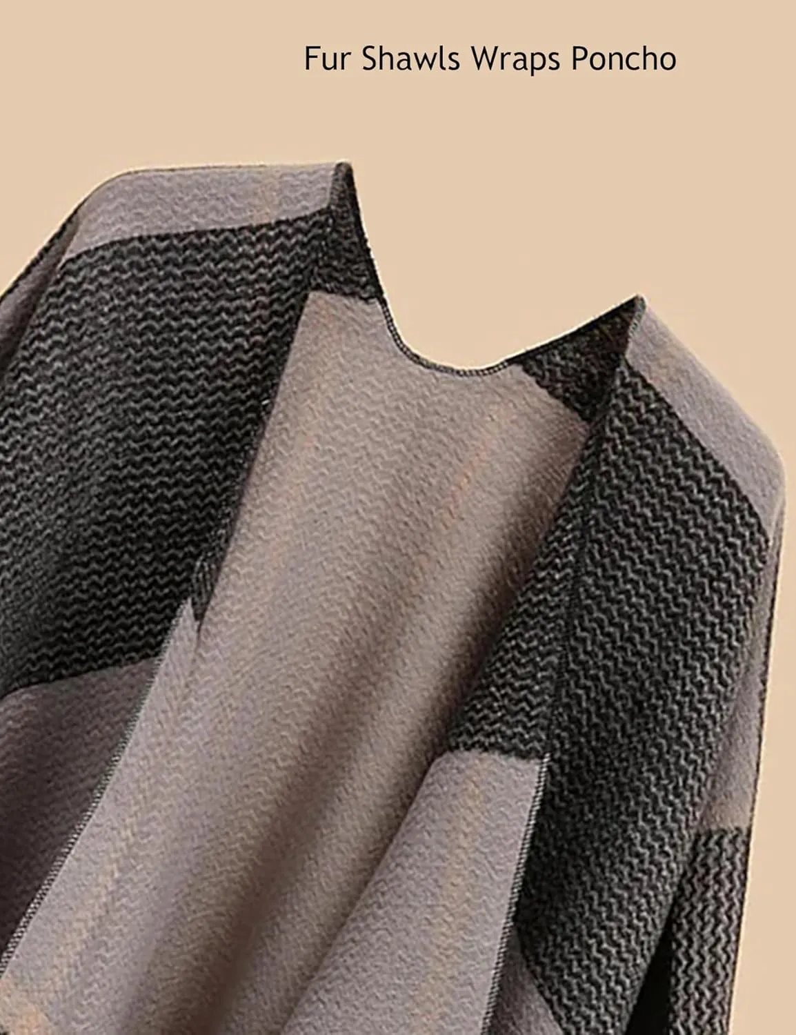 AONTUS Shawls Wraps Poncho Cardigan Cape Knitted Cover Ups Vintage Scarfs Sweater for Womens