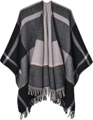 AONTUS Shawls Wraps Poncho Cardigan Cape Knitted Cover Ups Vintage Scarfs Sweater for Womens