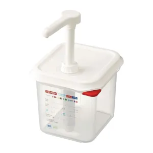 Araven Sauce Dispenser with Pump GN 1/6 Transparent 2.6Ltr
