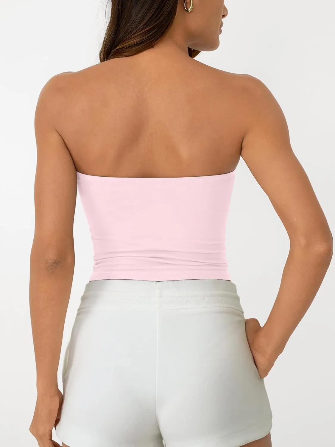 AUTOMET Tube Tops Strapless Crop Tops Basic Backless Sleeveless Bandeau Going Out Cute 2025 Summer Clothes