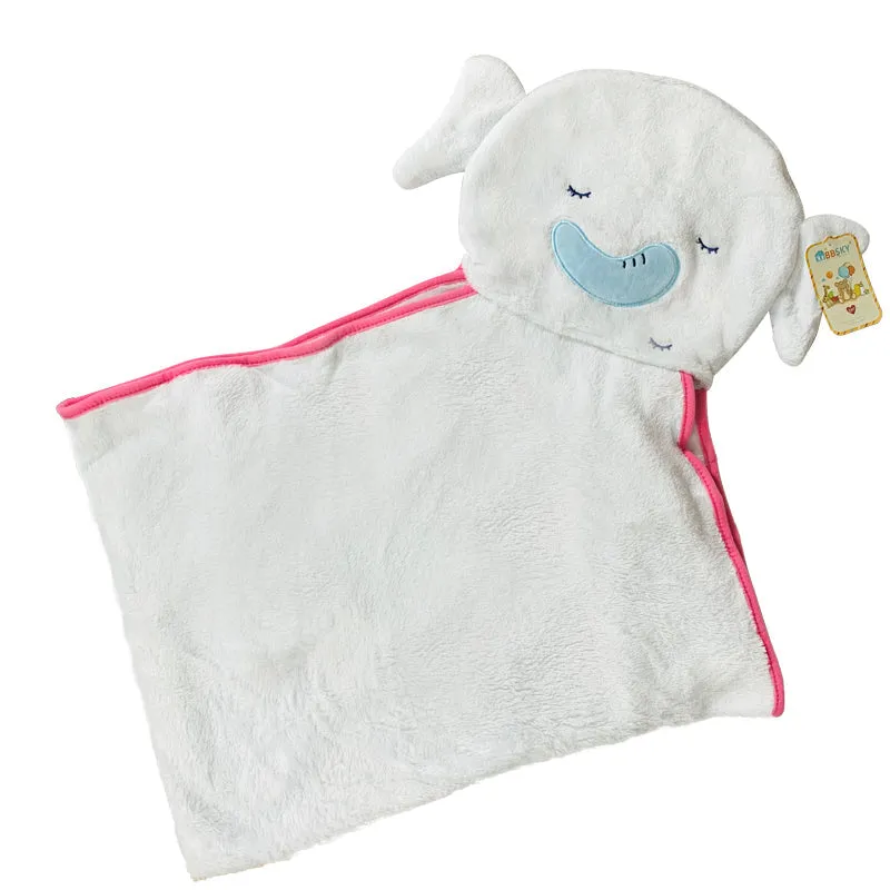 Baby Bath Towel - Blue Elephant