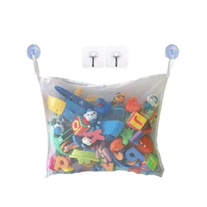 Bath Toy Storage Bath Toy Organizer Mesh Bath Toy Organizer Durable Design   2 Extra Strong Suction Cups! Large Storage/Bag/Holder for Toys Even as a Shower Caddy and Baby Gift Mold Playtime