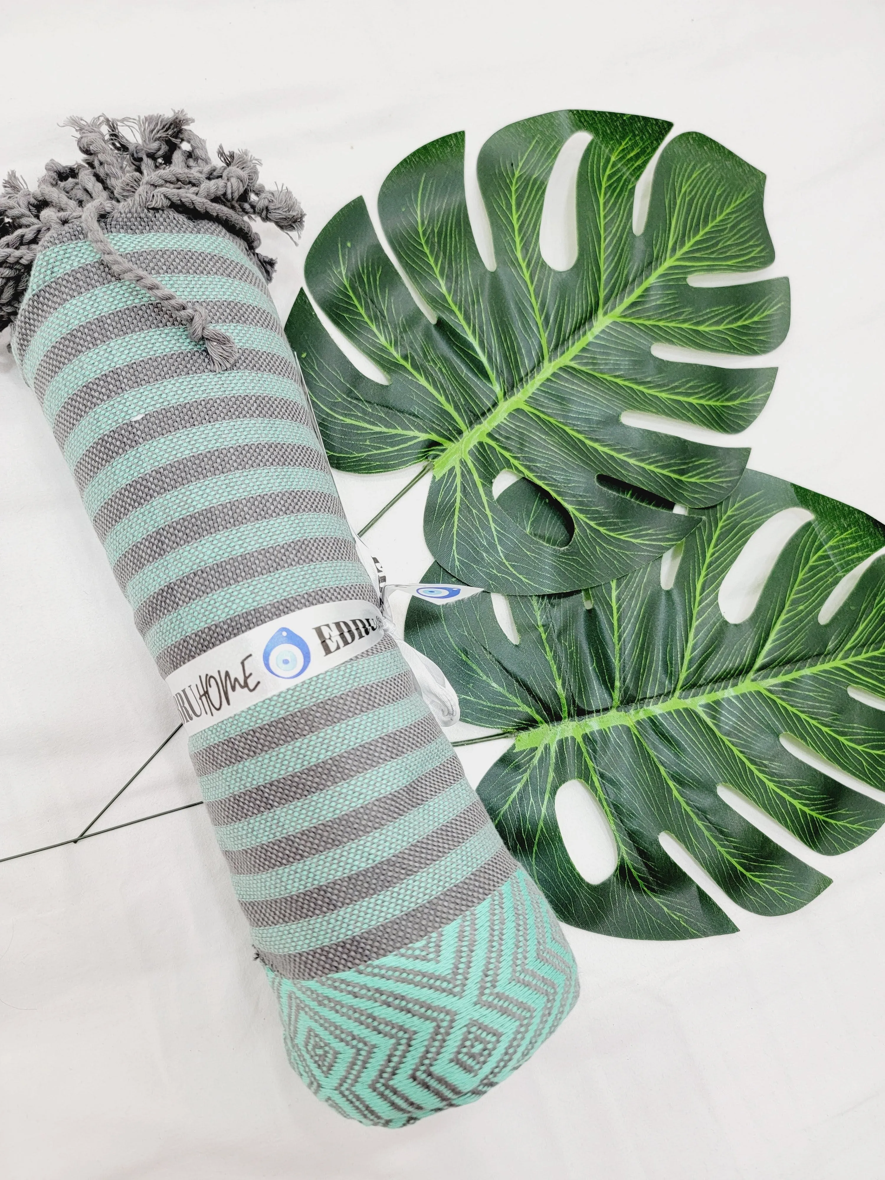 Beach/Bath Sand Free Towels-Easy Carry Quick Dry Thin Towel - Green by EBRU Home
