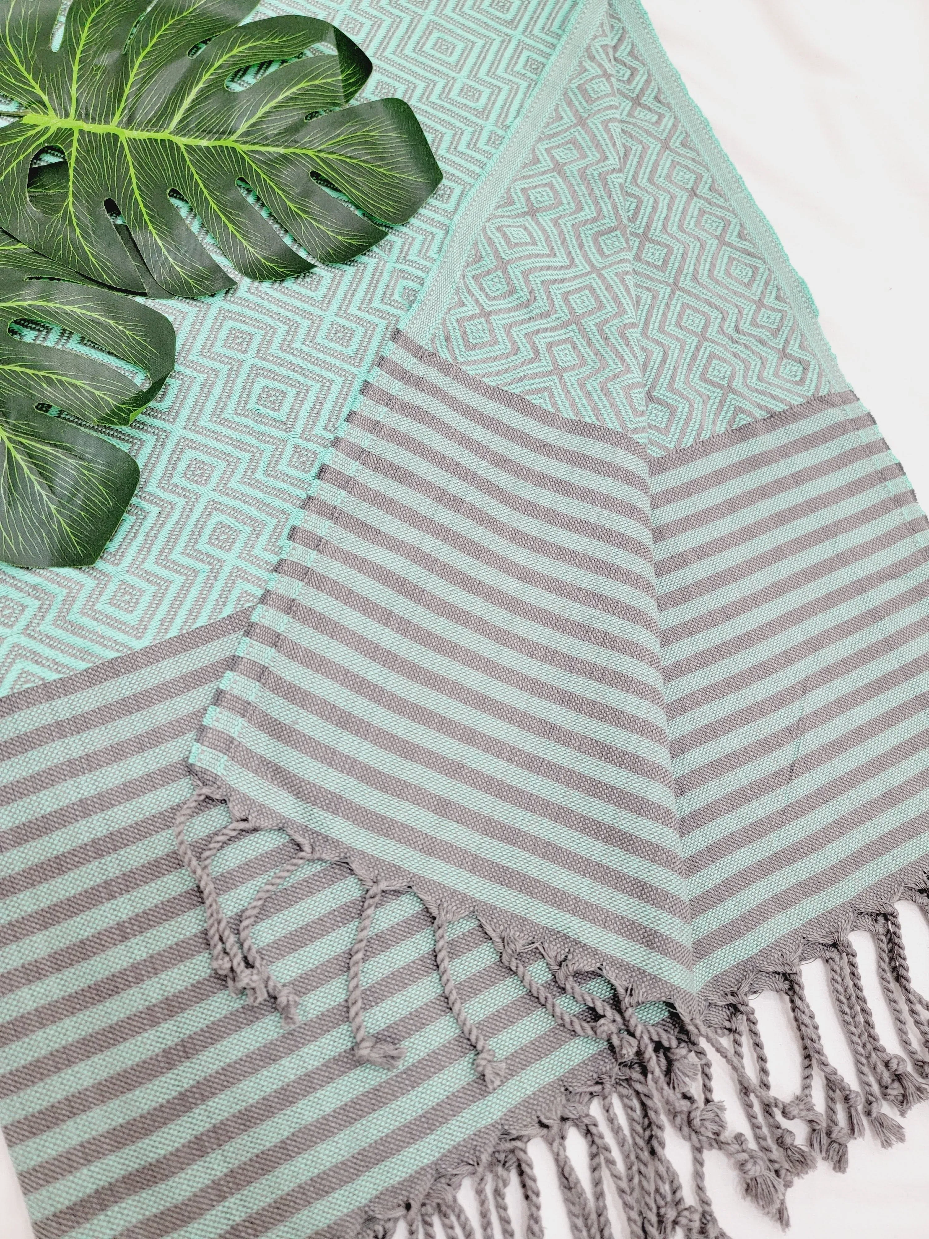 Beach/Bath Sand Free Towels-Easy Carry Quick Dry Thin Towel - Green by EBRU Home