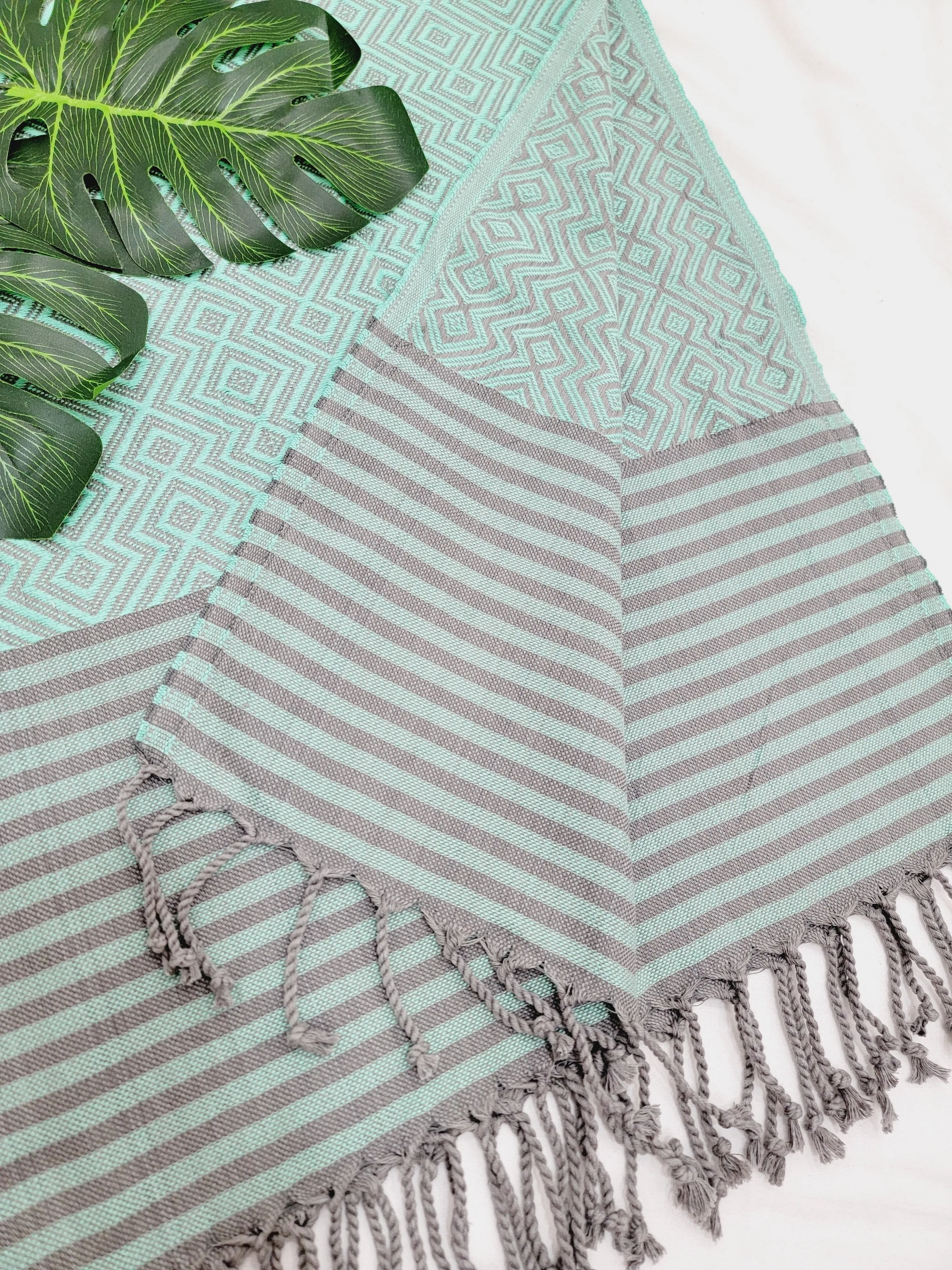 Beach/Bath Sand Free Towels-Easy Carry Quick Dry Thin Towel - Green by EBRU Home