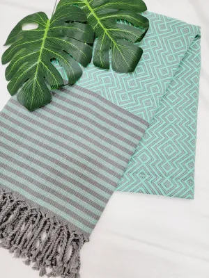 Beach/Bath Sand Free Towels-Easy Carry Quick Dry Thin Towel - Green by EBRU Home