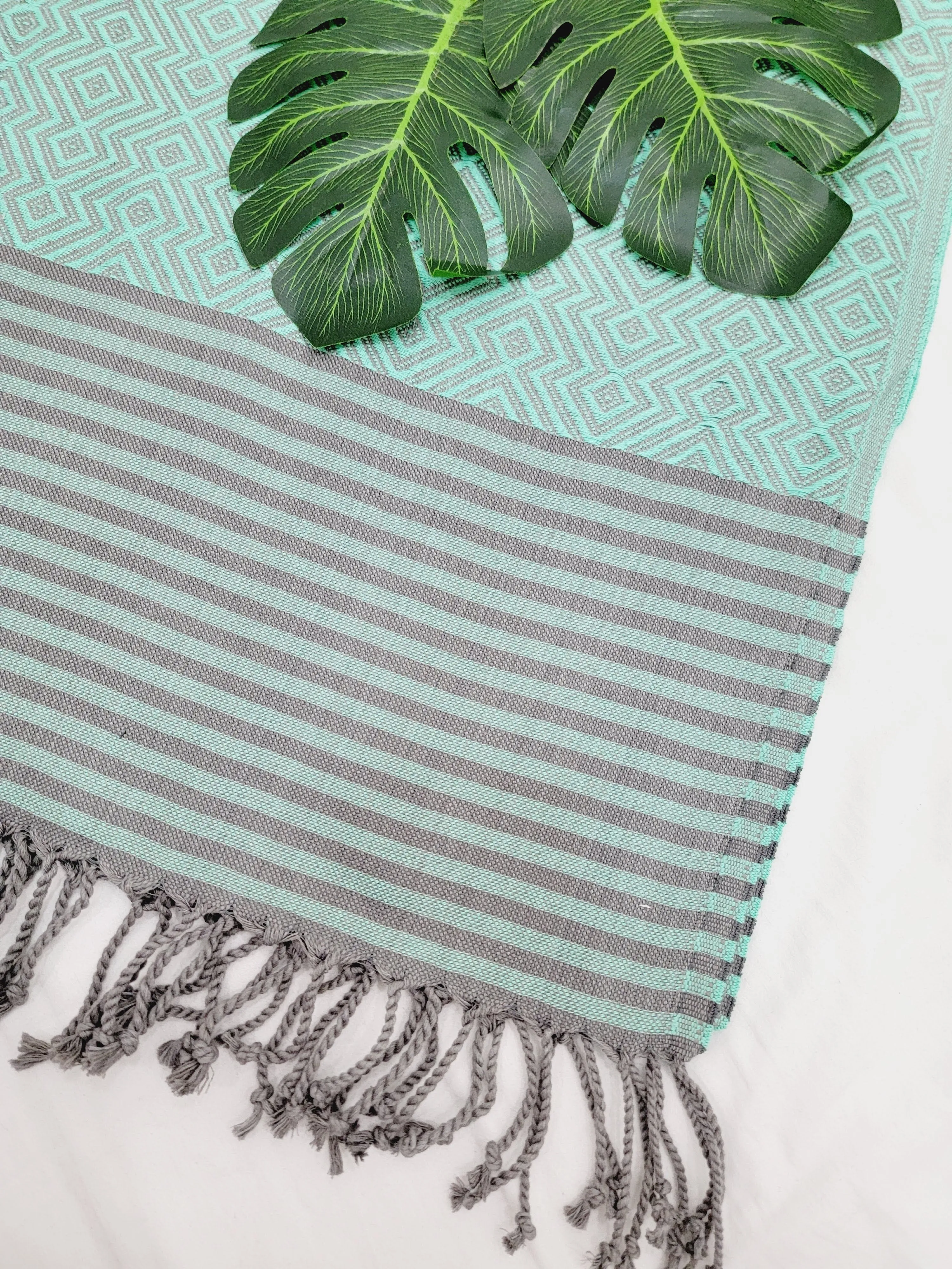 Beach/Bath Sand Free Towels-Easy Carry Quick Dry Thin Towel - Green by EBRU Home