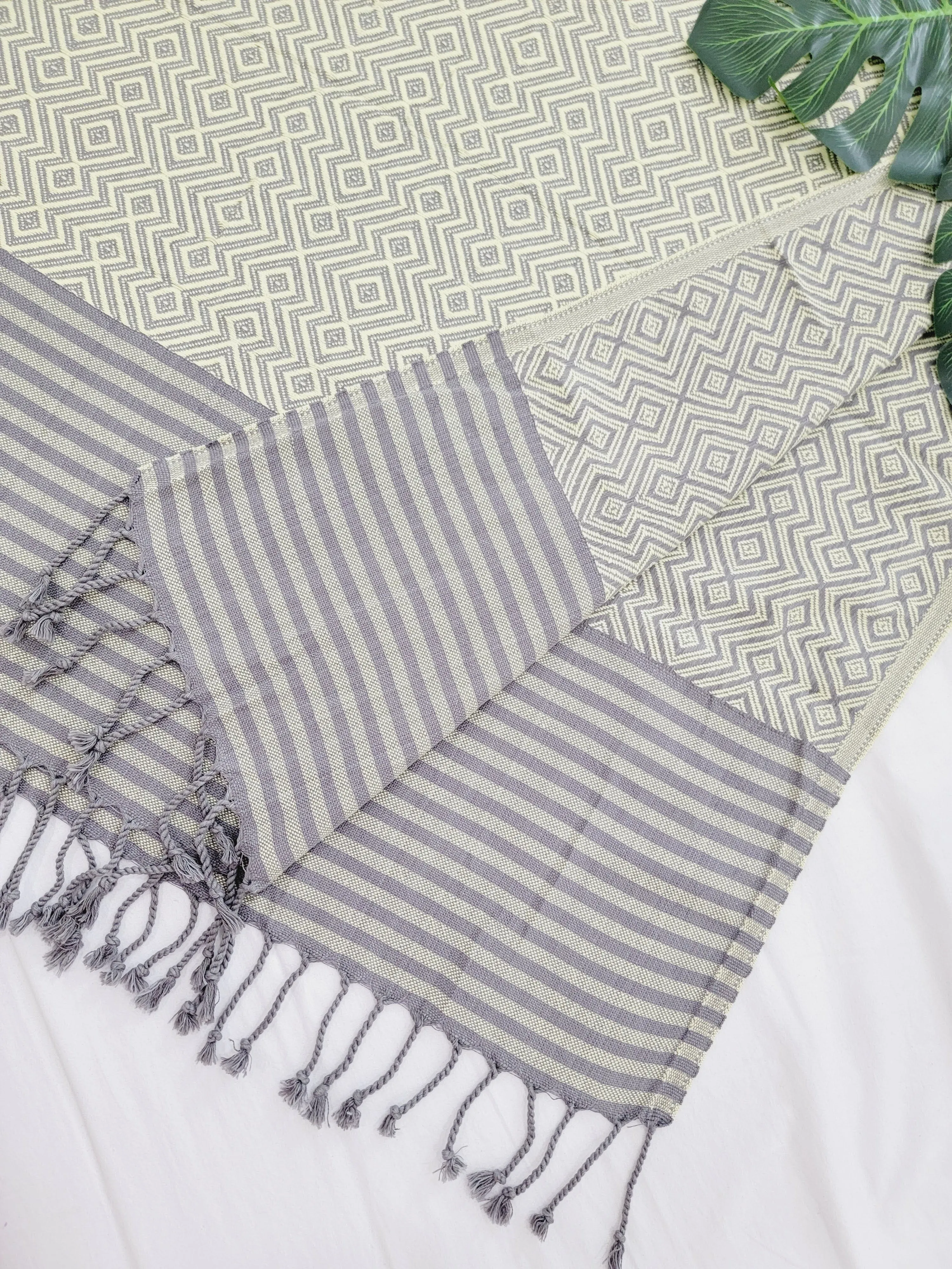 Beach/Bath Sand Free Towels-Easy Carry Quick Dry Thin Towel - Lemon by EBRU Home