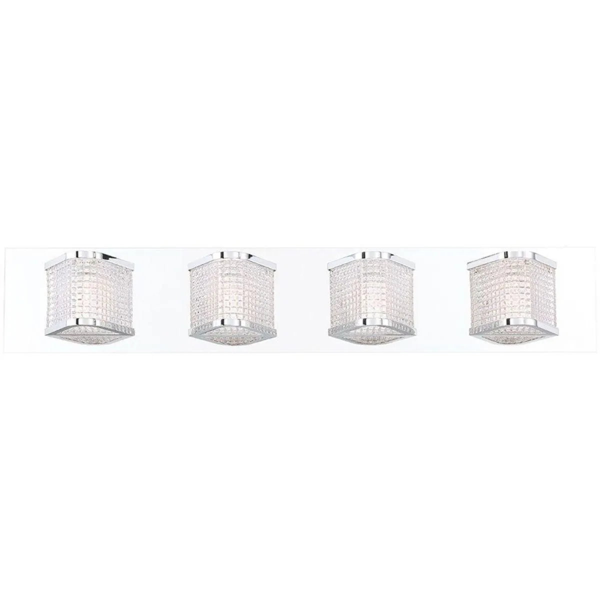 Belgroue 28 in. 4 Lights LED Vanity Light Chrome Finish